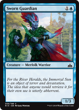 Sworn Guardian (Rivals of Ixalan) Light Play Foil