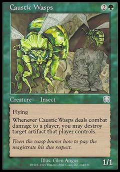 Caustic Wasps (Mercadian Masques) Light Play