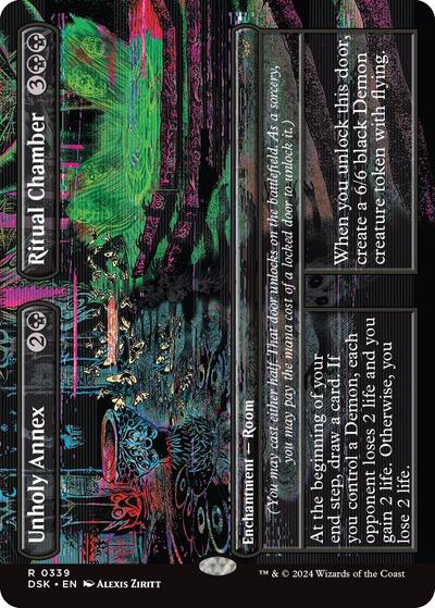Unholy Annex / Ritual Chamber (Borderless) (Duskmourn: House of Horror) Near Mint Foil