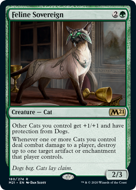 Feline Sovereign (Magic 2021 Core Set) Light Play
