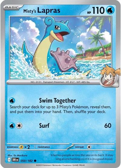 Misty's Lapras (SV10: Destined Rivals) Near Mint Reverse Holofoil