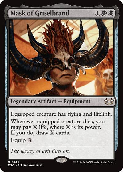 Mask of Griselbrand (Commander: Duskmourn: House of Horror) Light Play