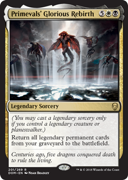 Primevals' Glorious Rebirth (Dominaria) Light Play Foil
