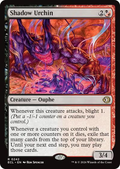 Shadow Urchin (Lorwyn Eclipsed) Near Mint Foil