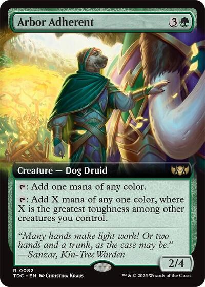 Arbor Adherent (Extended Art) (Commander: Tarkir: Dragonstorm) Near Mint