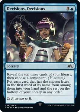 Decisions, Decisions (Unfinity) Light Play Foil