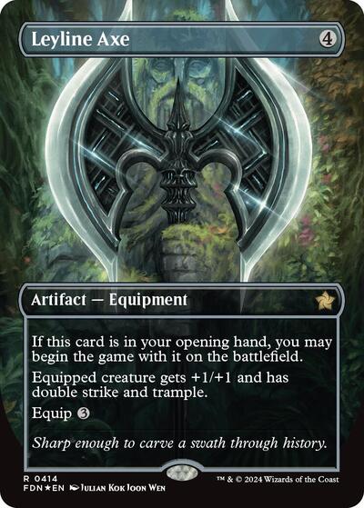 Leyline Axe (Borderless) (Mana Foil) (Foundations) Near Mint Foil