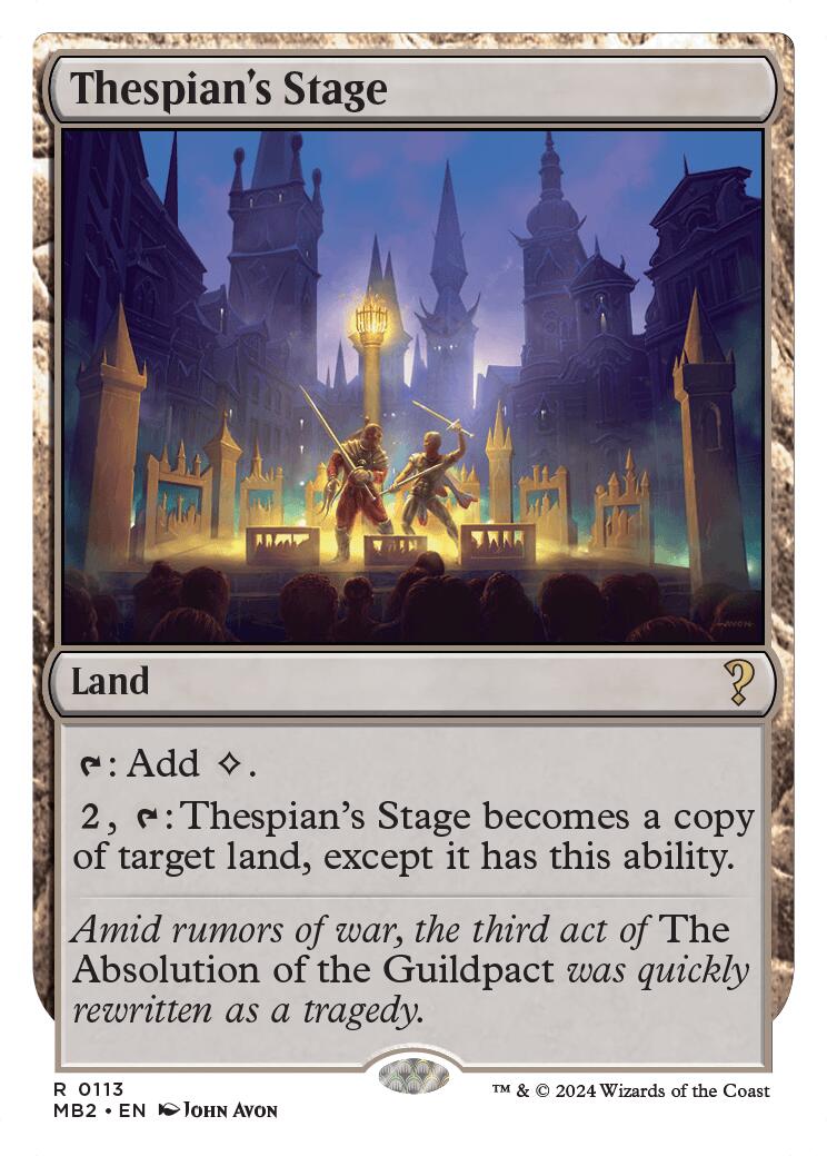 Thespian's Stage (White Border)