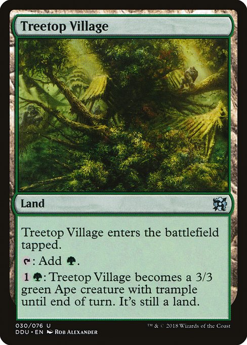Treetop Village (Duel Decks: Elves vs Inventors) Light Play