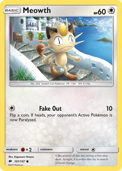 Meowth (SM - Burning Shadows) Near Mint
