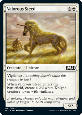 Valorous Steed (Magic 2021 Core Set) Near Mint Foil