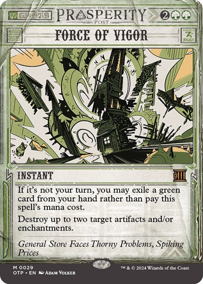 Force of Vigor (Outlaws of Thunder Junction: Breaking News) Near Mint Foil