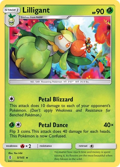 Lilligant (SM - Guardians Rising) Near Mint Reverse Holofoil