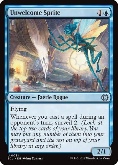 Unwelcome Sprite (Lorwyn Eclipsed) Near Mint
