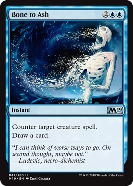 Bone to Ash (Magic 2019 Core Set) Light Play Foil