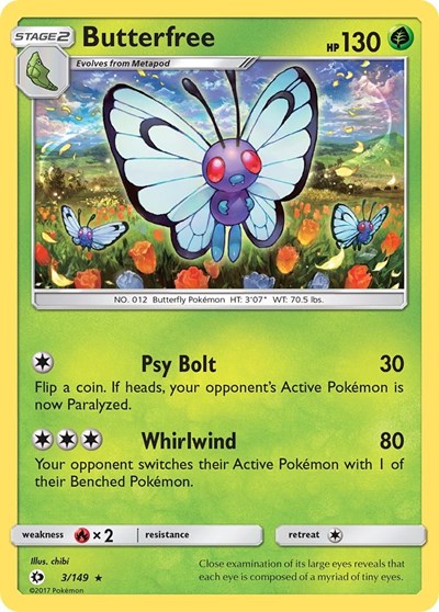 Butterfree (SM Base Set) Near Mint
