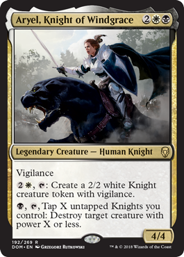 Aryel, Knight of Windgrace (Dominaria) Light Play Foil