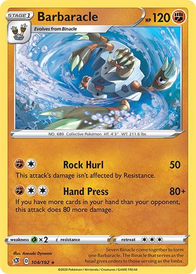 Barbaracle (SWSH02: Rebel Clash) Near Mint Reverse Holofoil