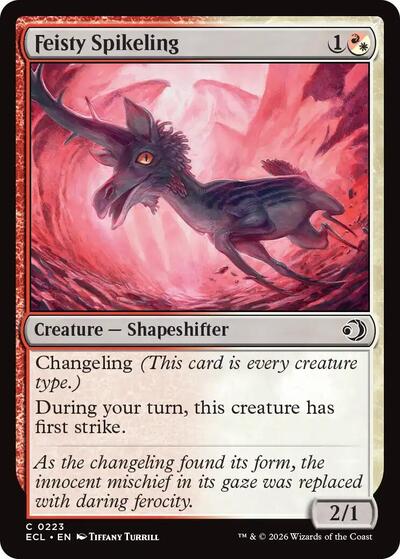 Feisty Spikeling (Lorwyn Eclipsed) Near Mint Foil