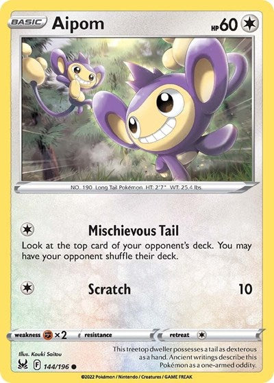 Aipom (SWSH11: Lost Origin) Near Mint