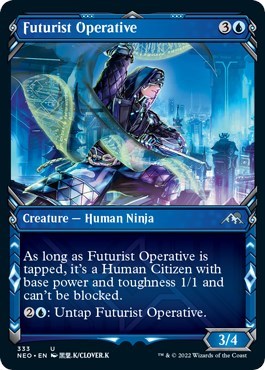 Futurist Operative (Showcase) (Kamigawa: Neon Dynasty) Light Play Foil