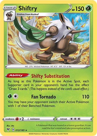 Shiftry (SWSH04: Vivid Voltage) Near Mint Reverse Holofoil