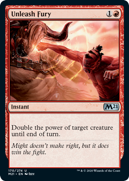 Unleash Fury (Magic 2021 Core Set) Light Play