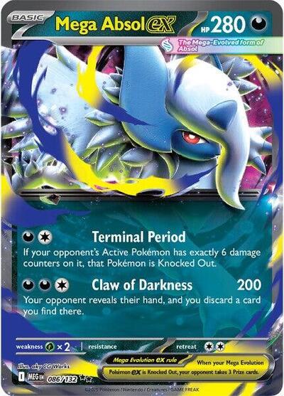 Mega Absol ex - 086 (ME01: Mega Evolution) Near Mint Holofoil