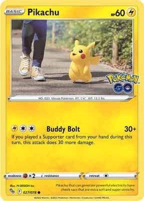 Pikachu (27) (Pokemon GO) Near Mint