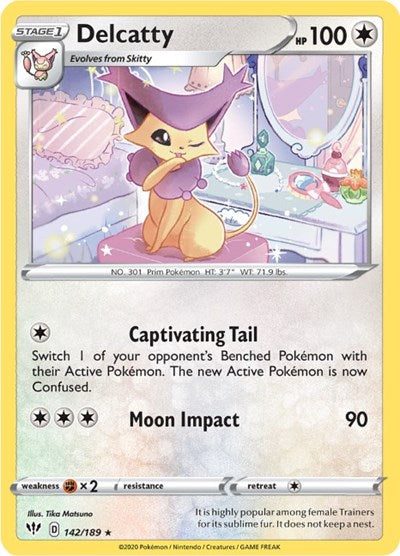 Delcatty (SWSH03: Darkness Ablaze) Near Mint Reverse Holofoil