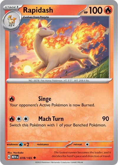 Rapidash (Scarlet and Violet: 151) Near Mint Reverse Holofoil