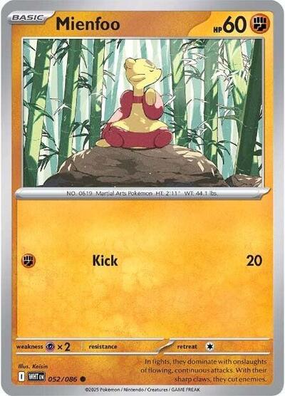 Mienfoo (SV: White Flare) Near Mint Reverse Holofoil