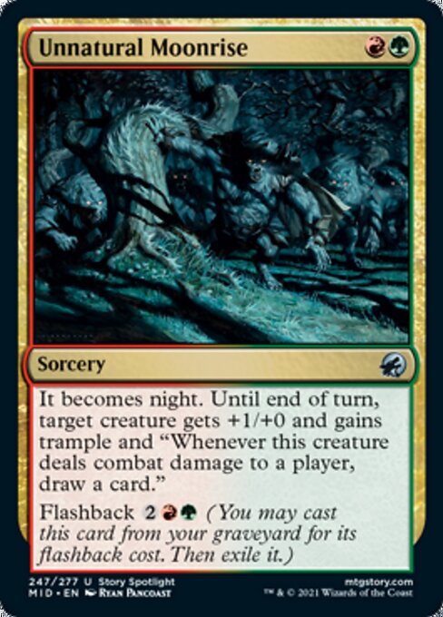 Unnatural Moonrise (Innistrad: Midnight Hunt) Light Play