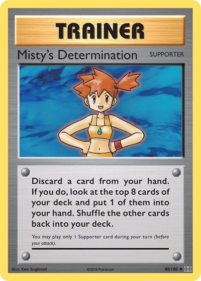 Misty's Determination (XY - Evolutions) Light Play Reverse Holofoil