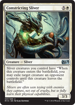 Constricting Sliver (Magic 2015 Core Set) Light Play