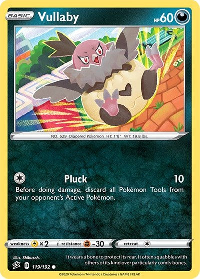 Vullaby (SWSH02: Rebel Clash) Near Mint Reverse Holofoil