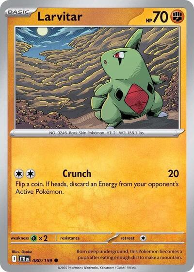 Larvitar (SV09: Journey Together) Near Mint Reverse Holofoil