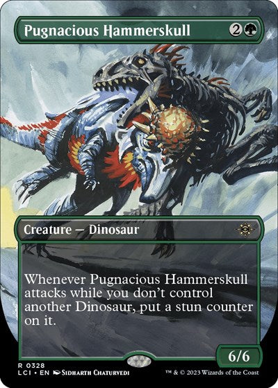 Pugnacious Hammerskull (Borderless) (The Lost Caverns of Ixalan) Light Play