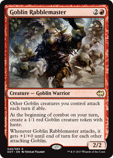 Goblin Rabblemaster (Duel Decks: Merfolk vs Goblins) Light Play