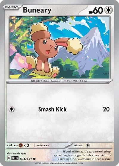 Buneary (SV: Prismatic Evolutions) Near Mint Reverse Holofoil