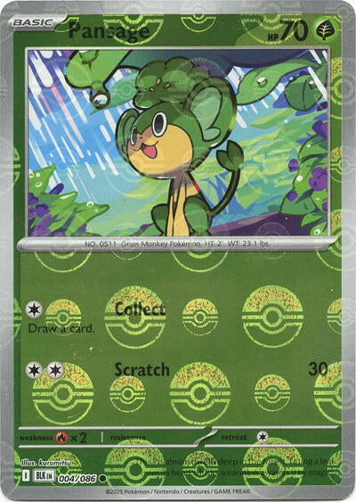 Pansage (Poke Ball Pattern) (SV: Black Bolt) Near Mint Holofoil