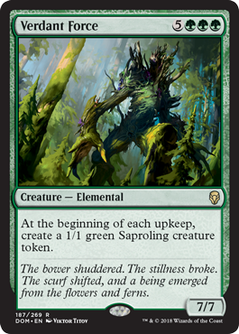 Verdant Force (Dominaria) Light Play Foil