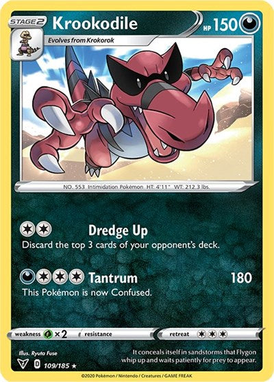 Krookodile (SWSH04: Vivid Voltage) Near Mint Reverse Holofoil