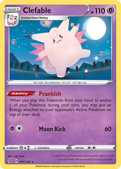 Clefable (SWSH02: Rebel Clash) Near Mint Reverse Holofoil