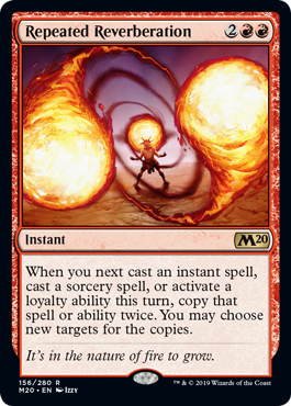 Repeated Reverberation (Magic 2020 Core Set) Light Play