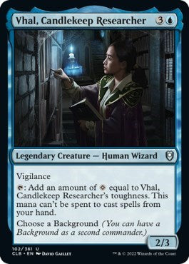 Vhal, Candlekeep Researcher (Commander Legends: Battle for Baldur's Gate) Light Play Foil