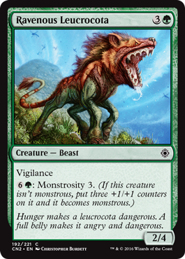 Ravenous Leucrocota (Conspiracy: Take the Crown) Light Play Foil