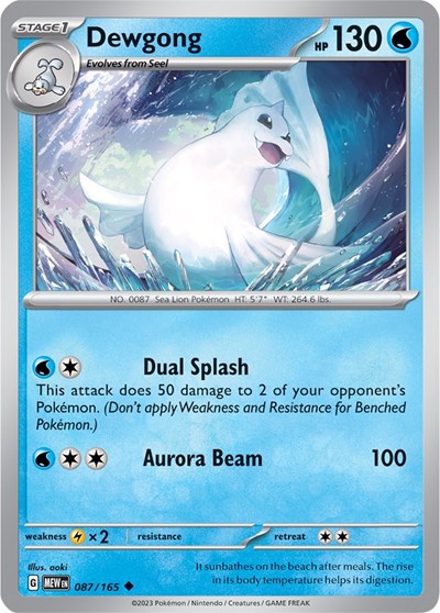 Dewgong (Scarlet and Violet: 151) Near Mint Reverse Holofoil