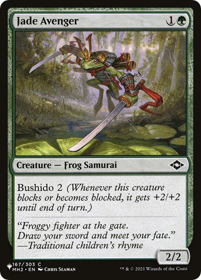 Jade Avenger (The List) Light Play