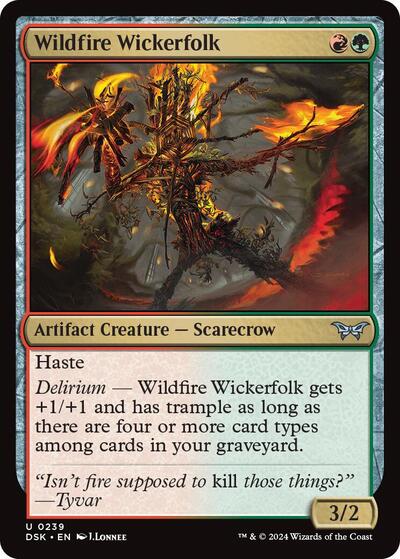 Wildfire Wickerfolk (Duskmourn: House of Horror) Near Mint Foil